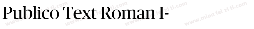 Publico Text Roman I字体转换